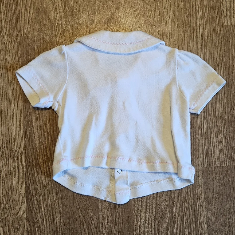 Vintage Baby Shirt With Embroidered Design
